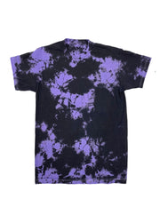 Black / Purple Crystal Wash Tie Dye T-Shirt