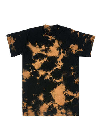 Black / Rust Crystal Wash Tie Dye T-Shirt