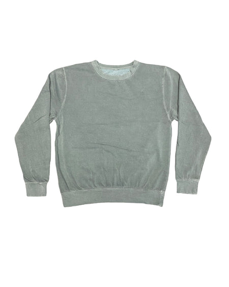 Seafoam Green Pigment Dye Crewneck Sweater