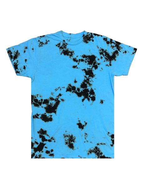 Columbia Blue/ Black Crystal Wash Tie Dye T-Shirt