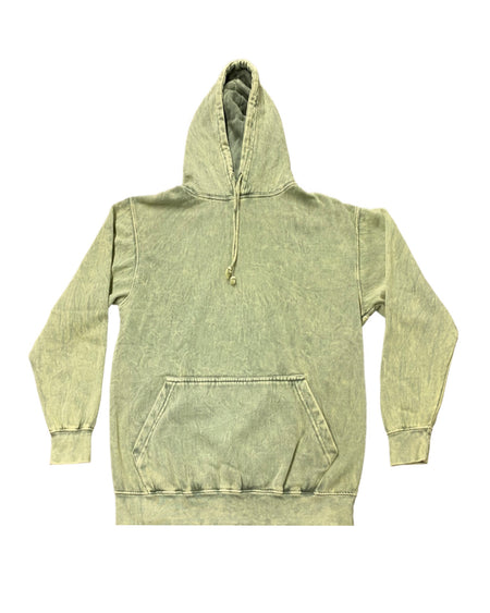 Green / Yellow Mineral Wash Hoodie