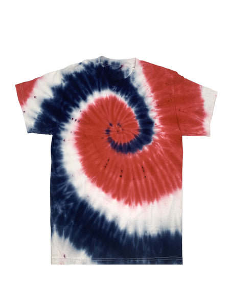 Red / White / Blue Spiral Tie Dye T-Shirt