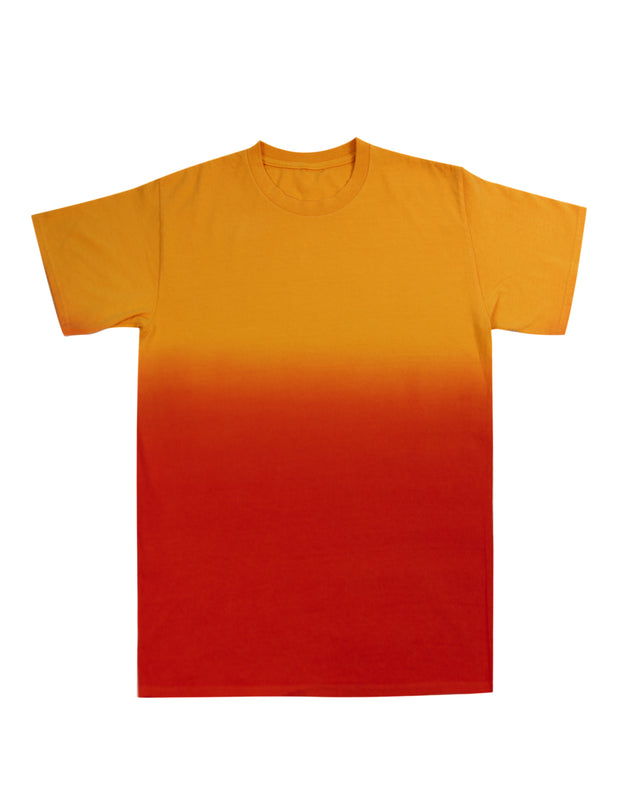 Yellow / Orange Dip Dye Tie Dye Short Sleeve T-Shirt