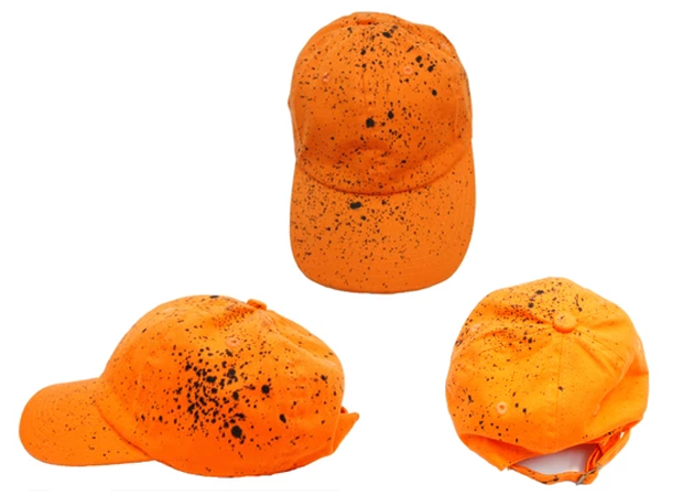 Speckle Dad Hats Orange W/ Black