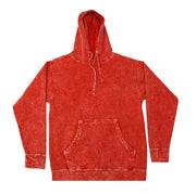 Red Mineral Wash Tie Dye Pullover Hoodie | Custom Colors Apparel