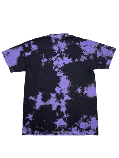 Black Purple Crystal Wash Tie Dye T-Shirt