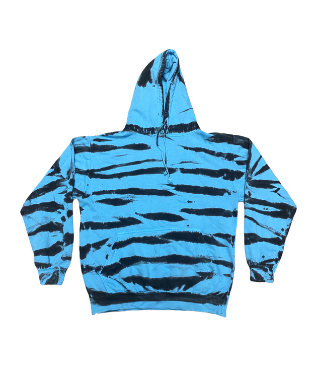 Blue/Black Tiger Dye Hoodie