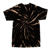 Black / White Spiral Tie Dye Short Sleeve T-Shirt | Custom Colors Apparel