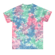 Mint, Pink & Blue Blotchy Tie Dye T-Shirt | Custom Colors Apparel